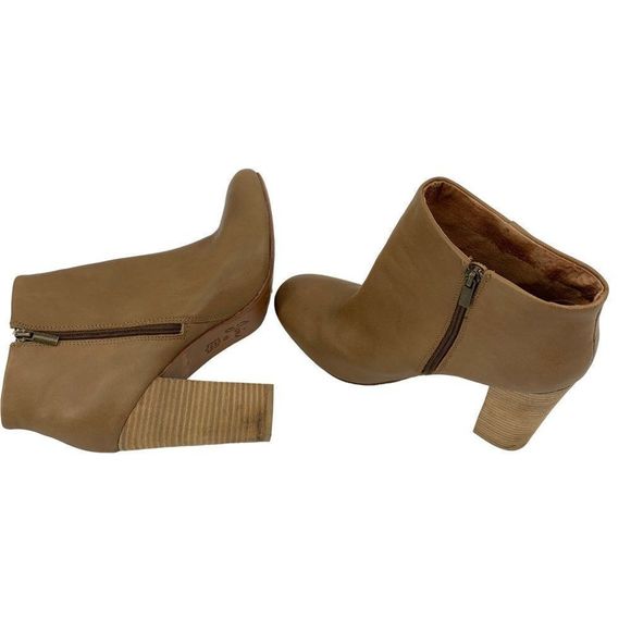 Womens Joie Size 2277 Booties Leather Zip Standed High Heel EUC 2277 Tan Sz 9 - Picture 9 of 12